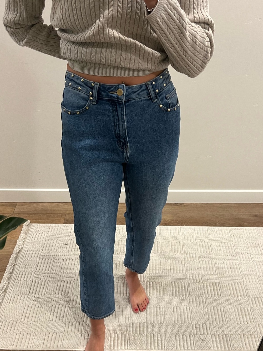 Studded High-Rise Michael Kors jeans